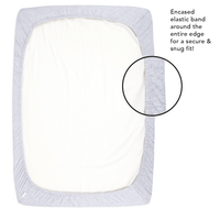 Fitted Sheets for Graco Pack n Play Playards (24 x 38 inch) - Heather Grey (2 Pack)