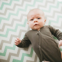 Fitted Crib Sheets Set – 2 Pack – Jersey Cotton Crib Mattress Sheets for Baby Boy, Girl Crib – Grey, Mint Green Elephant, Chveron Toddler Bed Sheets – Fits on Standard 28 x 52 Mattress …