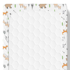Cotton Jersey Fitted Crib Sheets, – Woodlands
