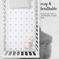 Cotton Jersey Fitted Sheets for Standard Cribs and Toddler Beds (28 x 52 inch) – Stripes and Lamb (2 Pack)