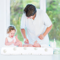 Cotton Jersey Changing Pad Covers (16 x 32 inch) - Stripes and Lamb (2 Pack)