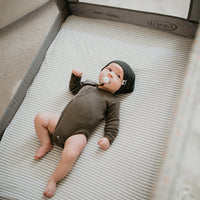 Fitted Sheets for Graco Pack n Play Playards (24 x 38 inch) - Stripes and Lamb (2 Pack)